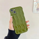 3D Water Ripple Pattern Phone Case For IPhone 17 16 15 14 13 12 Pro Max Soft Shockproof Back Cute Lens Protection Cover Funda