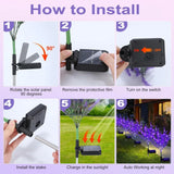 Solar Lavender Light Courtyard Light Suitable for Outdoor Garden Decoration Wind Swing Light Ground Insertion Lawn Light