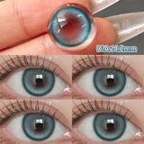 Popxstar  -1 Pair Myopia Color Contact Lenses for Eyes with Prescription Makeup Eye Color Lenses Beauty Pupils Fashion Blue Lenses