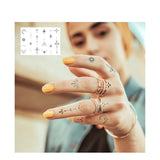 Popxstar Henna Finger Tattoo (2) temporary tattoo sticker, waterproof magic tattoo, lasts to 15 days fake tattoo, semi permanent tattoo