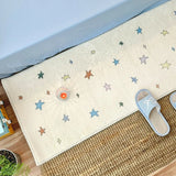 popxstar Bedroom Floor Carpet Bedside Soft Comfortable Non-slip Foot Mat Blue Star Long Rug Girls Room Thick Plush Home Decoration Rugs