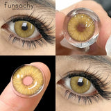 Popxstar  Color Contact Lenses for Eyes 1 Pair Gray Fashion Cosmetic Lenses Green Pupils Gray Natural Eye Contacts Women Eye Lens