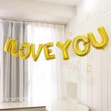 Popxstar 45pcs Valentine's Day I Love You Letter Red Heart Balloons Set,Love Balloons For Wedding Birthday Party Decoration, Valentine's