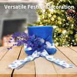 Elegant Glitter Christmas Tree Topper Bow – 9.84in Sparkly Accent with Decorative Spruce Branches – Holiday Xmas Decoration for Trees & Snowman, Easy to Store