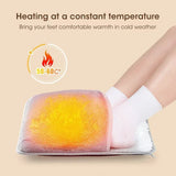 Popxstar Portable USB Electric Foot Heating Pad Washable Soft Plush Foot Heater Winter Foot Warming Mat for Bed,Under Desk,Office,Home