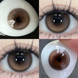 Popxstar  -2pcs Brown Colored Contact Lenses for Eyes Purple Beauty Halloween Makeup Lens Big Eye Lens Natural Look Gray Blue Lens