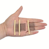 Popxstar  10/20/50Pcs Wig Combs To Secure Wig 6-Teeth Wig Comb Wig Clips With Cloth For Making Wig Caps Steel Material Clips Combs ForHair