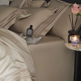 Popxstar  4Pcs Natural Lyocell Eucalyptus Fiber Soft Silky Bedding Set Luxury Embroidery Duvet Cover Bed Sheet/Fitted Sheet Pillowcases