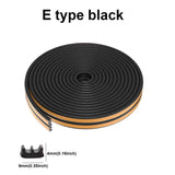 Popxstar 5m/10m Door Seal Strip Diep Self-adhesive Draft Stopper Tape Window Weather Stripping Insulation Noise Rubber Sealing Strip