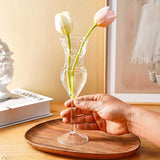Popxstar  Unique Cocktail Glasses Set Creative Wine Glass Twisted Design Transparent Art Barware for Whiskey Cocktail Fun Home Bar Decor