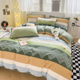 Popxstar  High-quality Home Pure Cotton Bedding Set 100% Cotton Skin-friendly Queen Duvet Cover Set with Sheets Comforter Cover Pillowcase