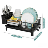 1PC Dish Draining Rack,Cutlery Rack with Drain Tray and Drip Line,cup Holder,cutlery Holder,Kitchen Countertop Storage Rack