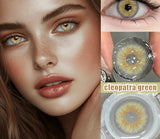 Popxstar 2Pcs Best Selling Contacts Colored Lenses Myopia Degree -0.00 to -8.00 Grey Green Grey Series Soft Lens iris lenses