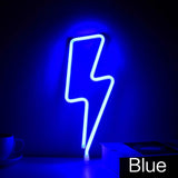 Creative LED Lightning-shaped Festival Home Atmosphere Lamp, Stylish Neon-style Design, Multicolor Light Decor