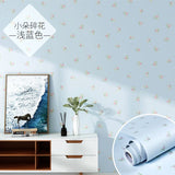 Popxstar Wallpaper Self-adhesive Moisture-proof Pastoral Flower Living Room Bedroom Waterproof Erasable Wall Sticker Home Decoration
