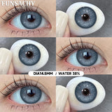 Popxstar  1 pair Green Color Series Contact Lenses for Eyes Natural Blue Lenses Eye Makeup Beauty Pupils Yearly Use Cosmetics Len