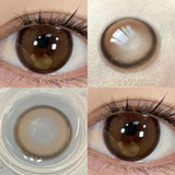 Popxstar Prescription Contact Lenses Myopia Lenses with Diopters Natural Pupils Color Contact Lenses for Eyes Brown Lenses 2pcs
