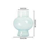 Popxstar Glass Flower Vase Creative Vase Decorative Hydroponic Flower Container Nordic Style Flower Vases Desktop Flower Bottle Decor
