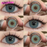 Popxstar  1 Pair Yearly Beauty Fashion Lenses Colored Contact Lenses for Eyes Blue Eyes Lenses Natural  Gray Lens Brown Lens