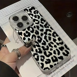 Black Leopard Print Phone Case For Samsung Galaxy A56 A36 A16 A55 A35 A54 A34 A53 A52 5G S25 Ultra S24 S23 S22 Plus S21 FE Cover