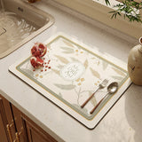 Popxstar American retro light luxury kitchen countertop drain pad, diatom mud suction pad, quick-drying washing table, sink, bar mat