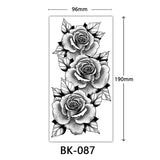 Popxstar Butterfly Fake Tattoo for Woman Black Flower Tattoo Sketch Tattoo Sticker  Rose Blossom Tattoo Temporary Waterproof