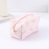 Popxstar 1 pc exquisite bowknot single-layer pencil case, floral pattern design storage bag, a must-have for back to school season