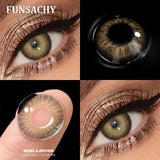 Popxstar   2pcs Hot Selling Colored Contact Lenses for Eyes Beauty Pupils Natural Brown Gray Lens Women Men Cosmetics  Yearly Use