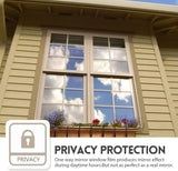 Popxstar Window Film Privacy vinyl glass window One Way Daytime Privacy Static Cling Blocking Anti UV Reflective  adhesive vinyl for car