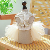 Cute High-end Formal Dress Pet Clothes Puff Chiffon Skirt Wedding Dress for Dogs Skirt Princess Dog  York Clothes Pet Cat Dress