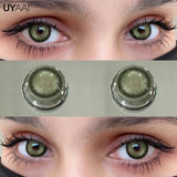 Popxstar Color Contact Lenses with Diopters Myopia Green Color Lens Eyes Purple Lenses Graduated Blue Lenses