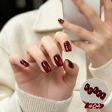 1-8pcs TC Yellow Nails Lucky Red Cat Eye Gel Nail Polish New Blinking Wine Red Cherry Glass Bead Nail Art Nail Supplies