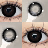 Popxstar 1 Pair Colored Contact Lenses with Degree Myopia Eye Lenses Gray Contact Blue Lens Green Eye Lenses