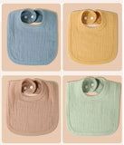 Popxstar Pure Cotton Gauze Baby Bib Soft Breathable U-Shaped Saliva Towel for Infants Comfortable And Airy Neck Cover for Babies