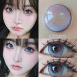 Popxstar  -Daily Disposable 10PCS Colored Contact Lenses for Eyes Myopia Lens Beauty Pupils Eye Lenses Fashion Blue Purple Lenses