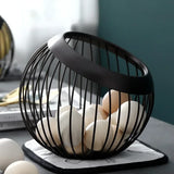 Popxstar  Iron Storage Fruit Plate Drain Basket Egg Vegetable Storage Bowls Nordic Snack Candy Fruit Basket Kitchen Home Storage Organizer