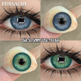 2pcs Bueatiful Pupil Colored Contact Lenses Color Circle Lens Blue Green Lens Yearly Natural Coloured Contacts for Eyes
