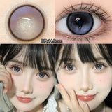 Popxstar  2PCS  Red Color Contact Lenses Large Diameter 14.5mm Myopia Degree Colored Lens Blue Beauty Pupil Makeup One Year Use