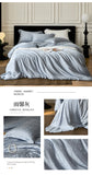 Popxstar  Nordic Silk Bedding Set 4pcs Luxury Lyocell Duvet Cover Set Flat Sheets Set 2 Pillowcases Twin Double Queen Size Bed Linen Set