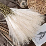 Popxstar  10pcs Fluffy Pampas Grass Artificial Simulation Plant Flowers  for Wedding Boho Bouquet Home Party Decoration Reed Floral Decor