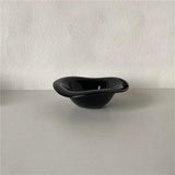 Popxstar Ins Ceramic Saucer Korean Style Dessert Yogurt Oats Bowl Cream Color Fruit Salad Container Food Display Plate Kitchen Utensils