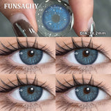 Popxstar  Korea Colorful Contact Lenses Grey Beautiful Pupil Soft Lenses Eye Makeup Blue Lenses Yearly Cosmetics Color EYe