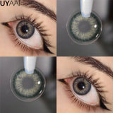 Popxstar Color Contact Lenses with Diopters Myopia Green Color Lens Eyes Purple Lenses Graduated Blue Lenses