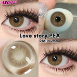 Popxstar  1 Pair Yearly Beauty Fashion Lenses Colored Contact Lenses for Eyes Blue Eyes Lenses Natural  Gray Lens Brown Lens