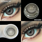 Popxstar  1 Pair Fashion Color Contact Lenses for Eyes Korean Brown Natural Soft Lenses Beautiful Cosmetic Gray Pupils Blue Lens