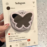 Cute Flower Magnetic Phone Holder Star Scalable Mirror Bracket For IPhone17 Samsung Suitable Mag-Safe Desktop Lazy Grip Stand