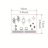 Popxstar  1 Sheet Herbal Finger Tattoo Sticker Waterproof and Long-lasting Temporary Tattoo