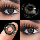 Popxstar  1 Pair Natural Color Contact Lenses for Eyes Brown Lenses Colorcont Korean Lens Yearly Beauty Gray Pupils Eye Contacts