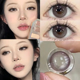 Popxstar  2pcs Hot Selling Myopia Colored Contact Lenses for Eyes With Diopters High Quality Pink Lenses Soft Nature Pupils Beauty