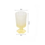 Popxstar  225ml French Style Drinkware Glass Cup Petal Wine Glass Household Short Footed Cocktail Ice Cream Cup Dopamine Drinking Utensils
